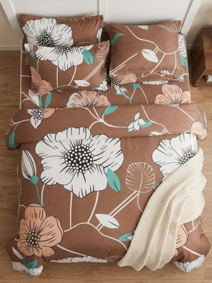 Autumn Floral Earthy Brown