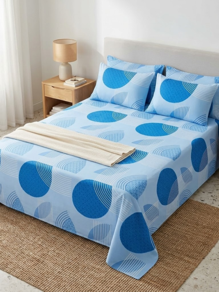 Azure Orbit Geometric Symphony