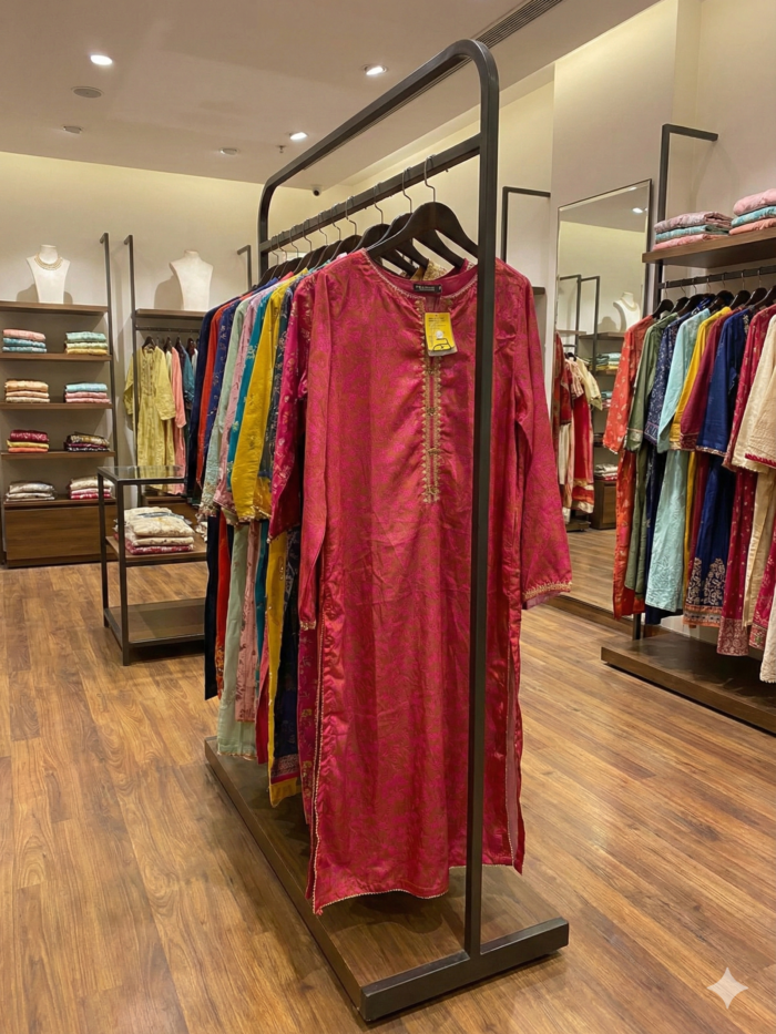 Magenta Allure – Jacquard 2-Piece Ensemble