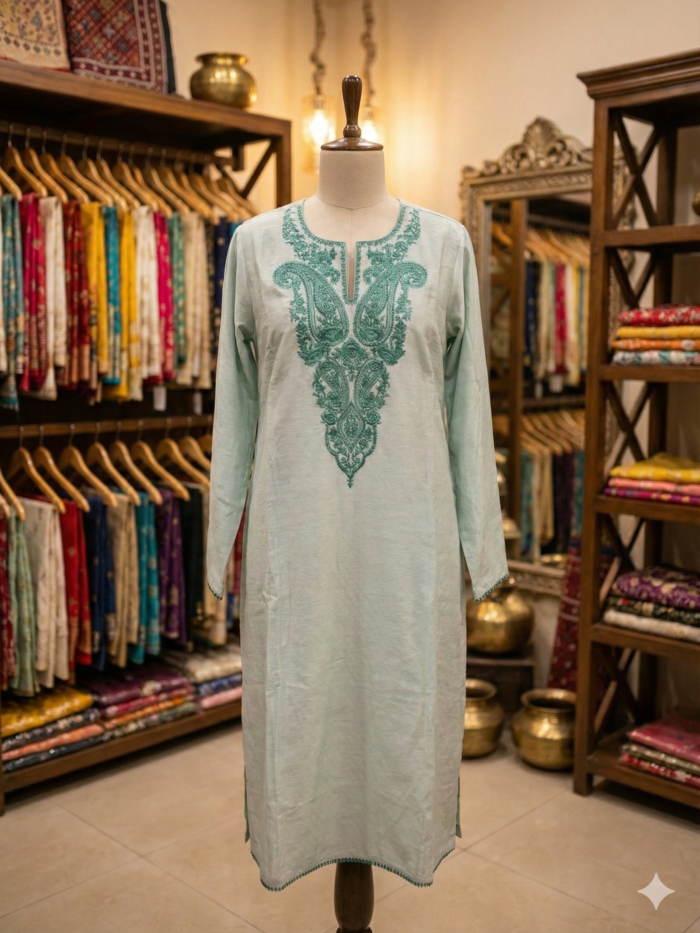 Crimson Folk – Embroidered 2-Piece Ensemble