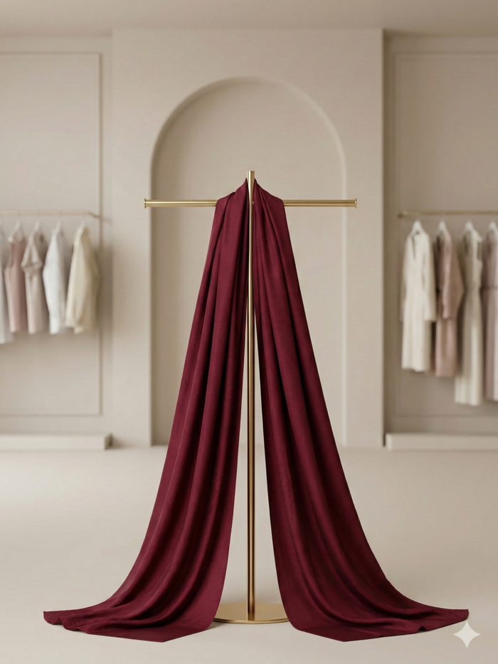 Classic Ruby Wine Solid Dupatta