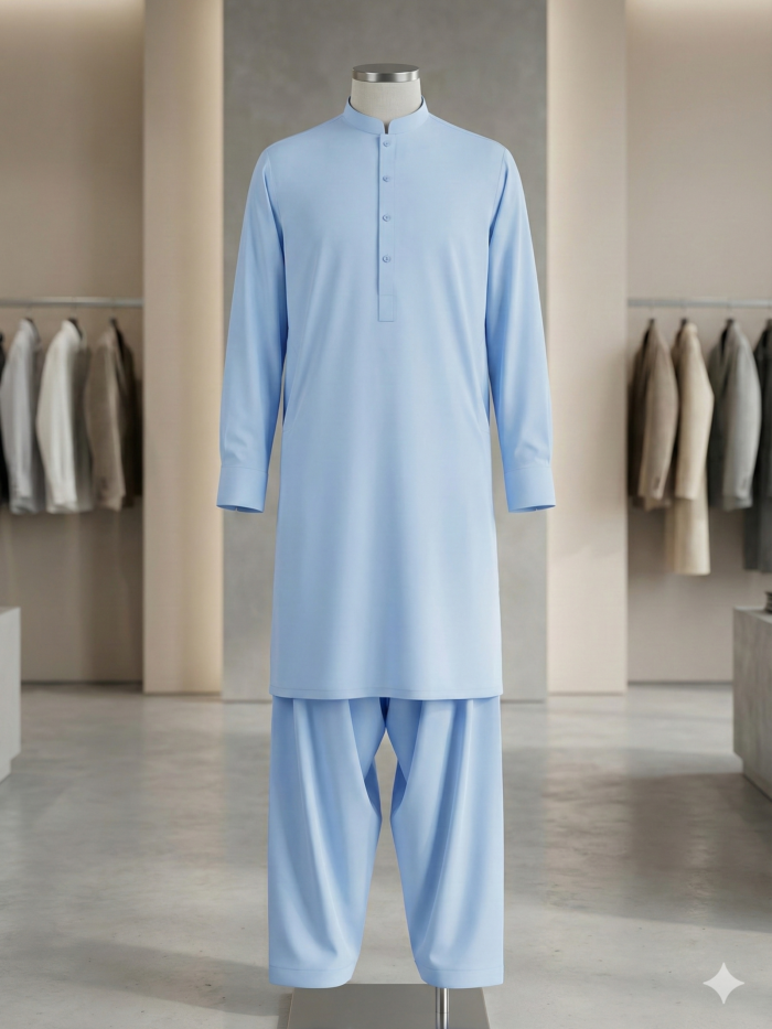 Glacial Blue – Essential Wash-and-Wear 2-Piece Suit
