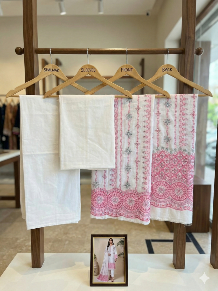 Image 1993 – Rose Pink Embroidered Unstitched 2-Piece Lawn Suite