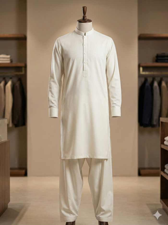 Antique White – Essential Wash-and-Wear 2-Piece Suit