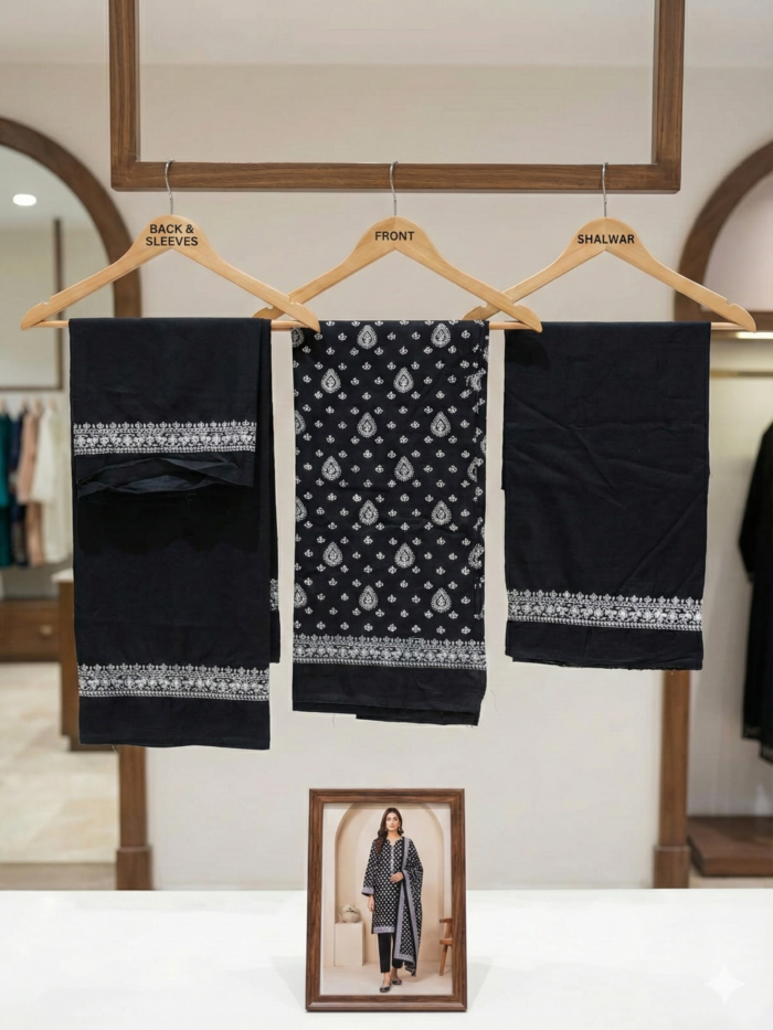 Image 1993 – Midnight Onyx Embroidered Unstitched 2-Piece Lawn Suite