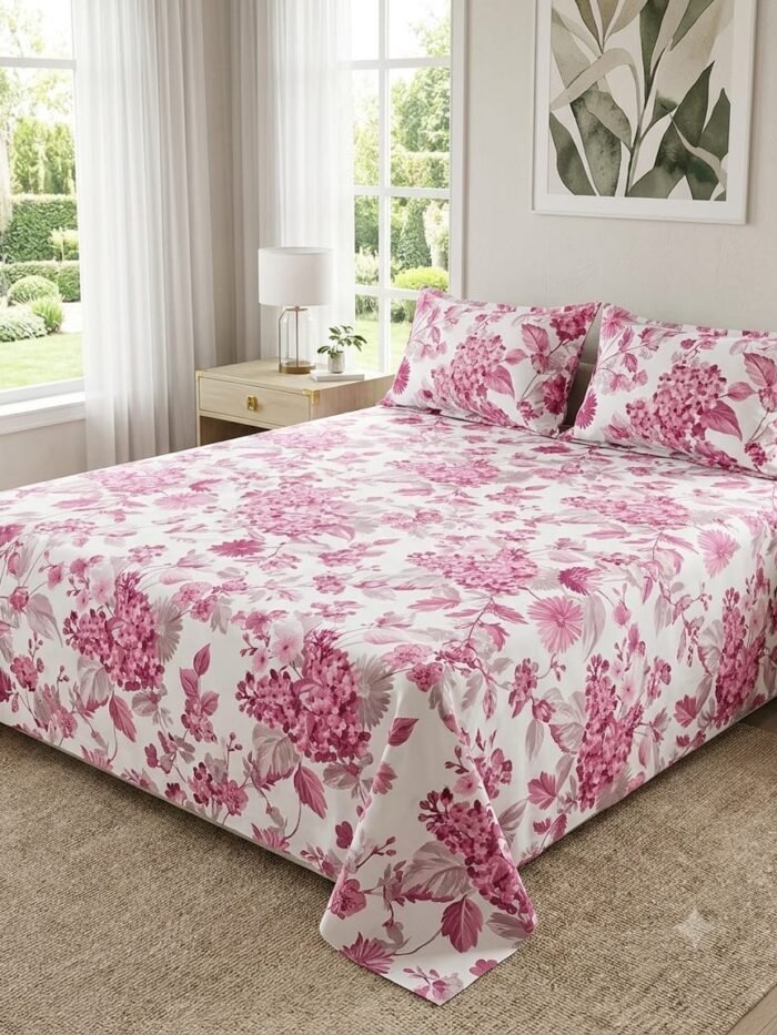 IDEAS - PINK MAGIC - 3pc KING SIZE BEDSHEET -set