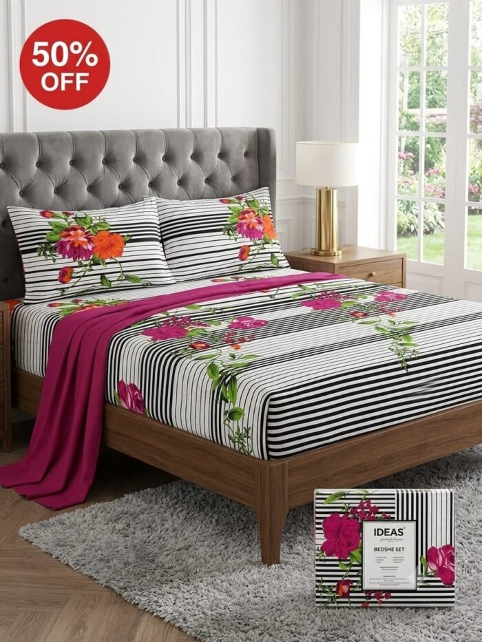 Luxury Floral King Size Bed Sheets – 50% OFF