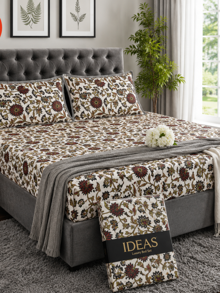 Luxury Floral King Size Bed Sheets – 50% OFF