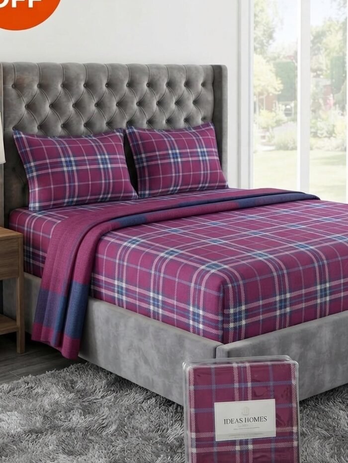 Ideas Home King Size Cotton Bedsheet Set | Premium Floral Prints