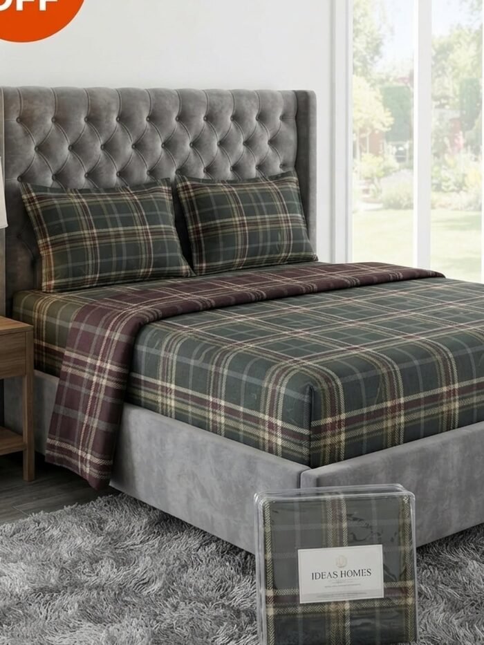 Ideas Home King Size Cotton Bedsheet Set | Premium Floral Prints